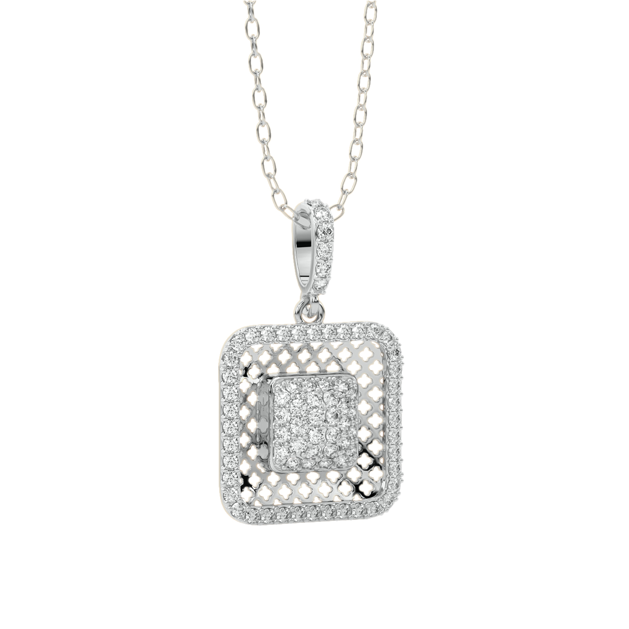 Clara Round Diamond Office Wear Pendant